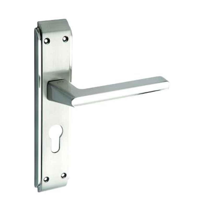 Godrej NEH 07 240mm 1CK Satin Steel Door Handle with Lock Set, 6755