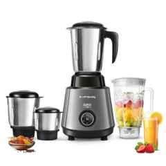 Longway Super Pro 750W ABS Plastic Silver & Black Juicer Mixer Grinder with 4 Stainless Steel Jars & 2 Years Warranty