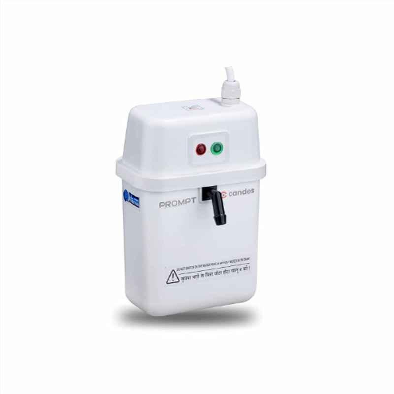 Candes 1.2L 3000W Metal White 5 Star Prompt Instant Water Geyser, 1PromtW1cc