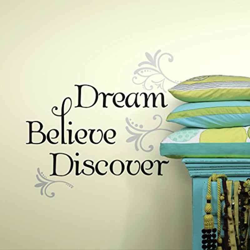 Asian Paints W071D49XY45 Nilaya Vinyl Dream Believe Discover Self Adhesive Wall Sticker, HPCA4124