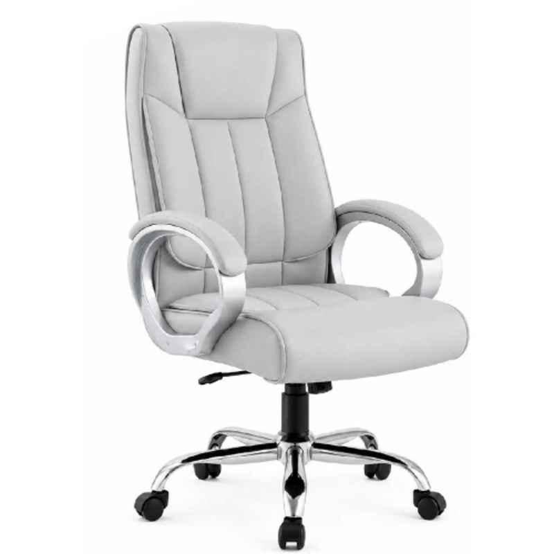ZRF Leatherette Grey High Back Armrest Ergonomic Office Chair, KITO9103
