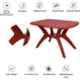 Supreme Melody Red Plastic & Polypropylene Rectangle Outdoor Table