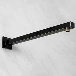 Plantex 24 inch Shower Arm for Overhead Shower/Stainless Steel Shower Pipe/Wall Mount Bathroom Fitting with 1/2 inch Thread (Black)