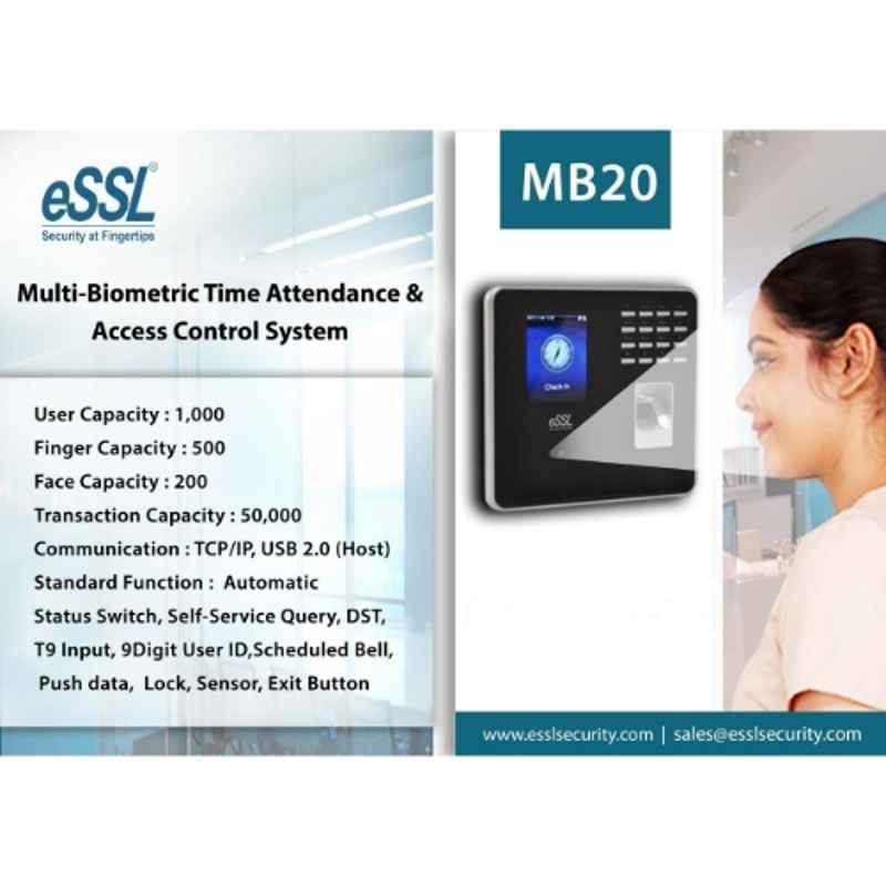 eSSL MB20 Face & Fingerprint Biometric Time & Attendance Machine