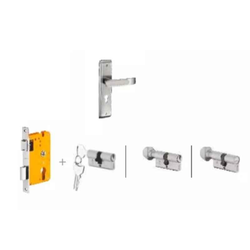 Dorset Dash HL DAS 204.3mm Zinc PT Finish Lock Set with Both 70mm Side Key Cylinder (Pack of 3)