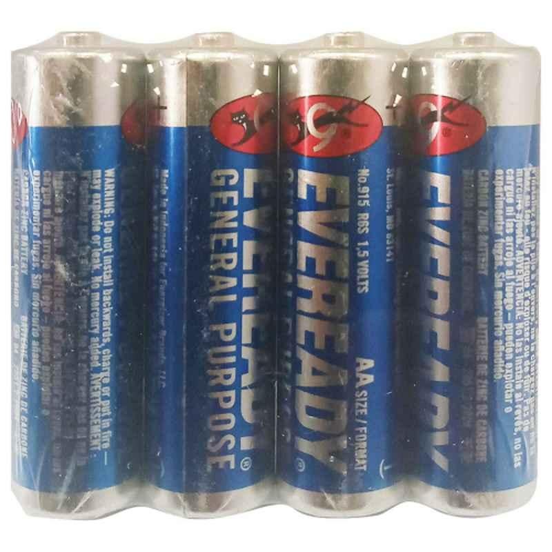 Eveready AA Zinc General Purpose Battery, 915B-MJ-SW4-DP (Pack of 4)