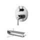 ZAP ZXR24140 Brass Concealed Circular Body Diverter Full Set with Bath Tub Spout
