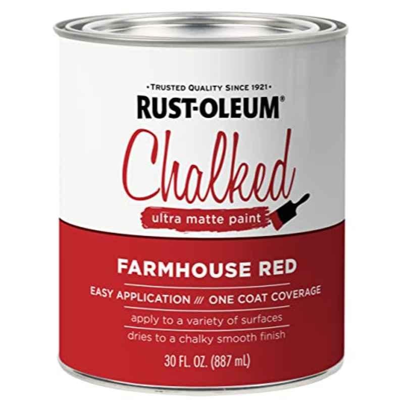 Rust-Oleum 30 fl Oz Farmhouse Red 329211 Chalked Ultra Matte Paint