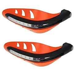 Meenu Arts Motorcycle Handguards with Led Light for 7/8 inch Grips - 300 * 140 * 110Mm (Orange) for KTM Duke 390