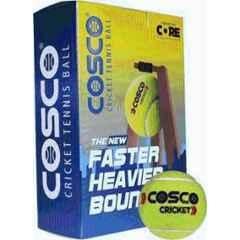 Cosco Hi Bounce Yellow Cricket Tennis Ball (Pack of 6), Size: 7