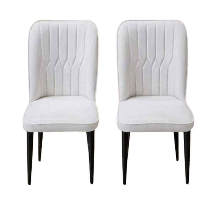 Aayra 120kg Wood White Dining Chair, AE-DC01 WHITE (Pack of 2)
