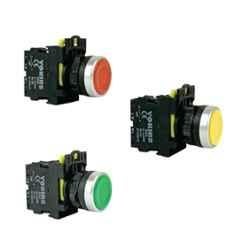 Yokins 3 Pcs 22mm 220V Red, Green & Yellow Push Button Set with Spring Return