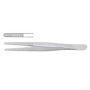 Forgesy 6 inch Stainless Steel Silver Straight Plain Dissecting Forceps, HF-54