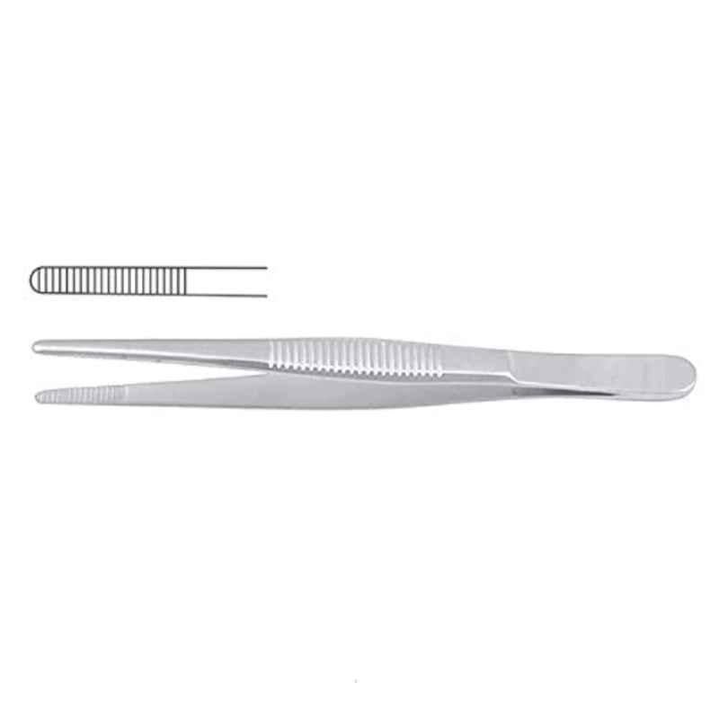 Forgesy 6 inch Stainless Steel Silver Straight Plain Dissecting Forceps, HF-54