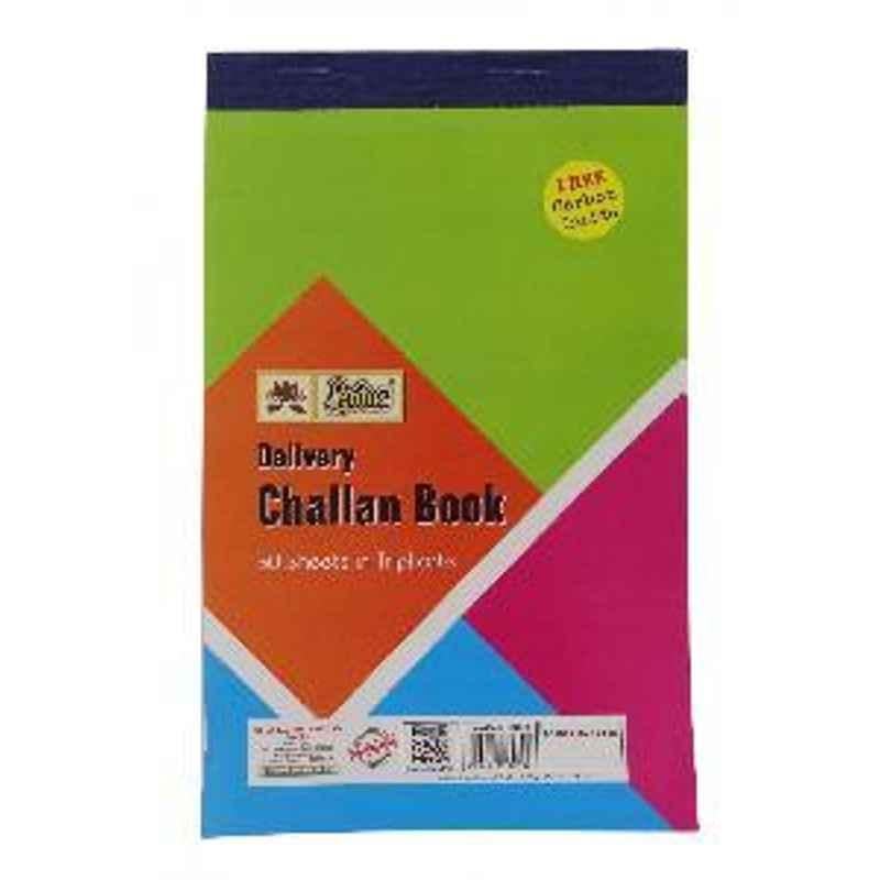 Lotus Challan Book In Triplicate 50 Sheets With Free Carbon Inside Big Size