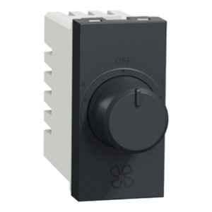 Schneider Electric Unica Pure 80W 4 Step Polycarbonate Grey 360 deg Fan Regulator, UNS4STFAN1M_GY