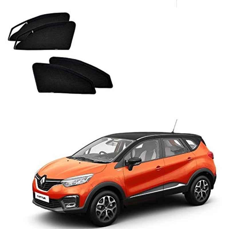 Kozdiko 4 Pcs Polyester Magnetic Zipper Car Sunshade Curtain Set for Renault Captur