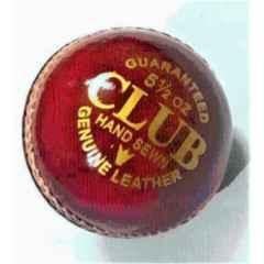 Jojomart Standard Red & Yellow 2 Part Premium Quality Club Cricket Genuine Leather Ball