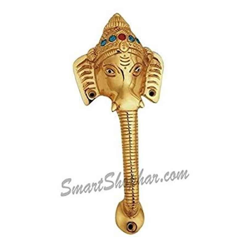 Smart Shophar 6 inch Brass Gold Ganesha Avighna Pull Handle, SHA10PH-AVIG-GL06-P1
