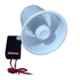 MME 220V 1km White Plastic Industrial Police Tone Siren