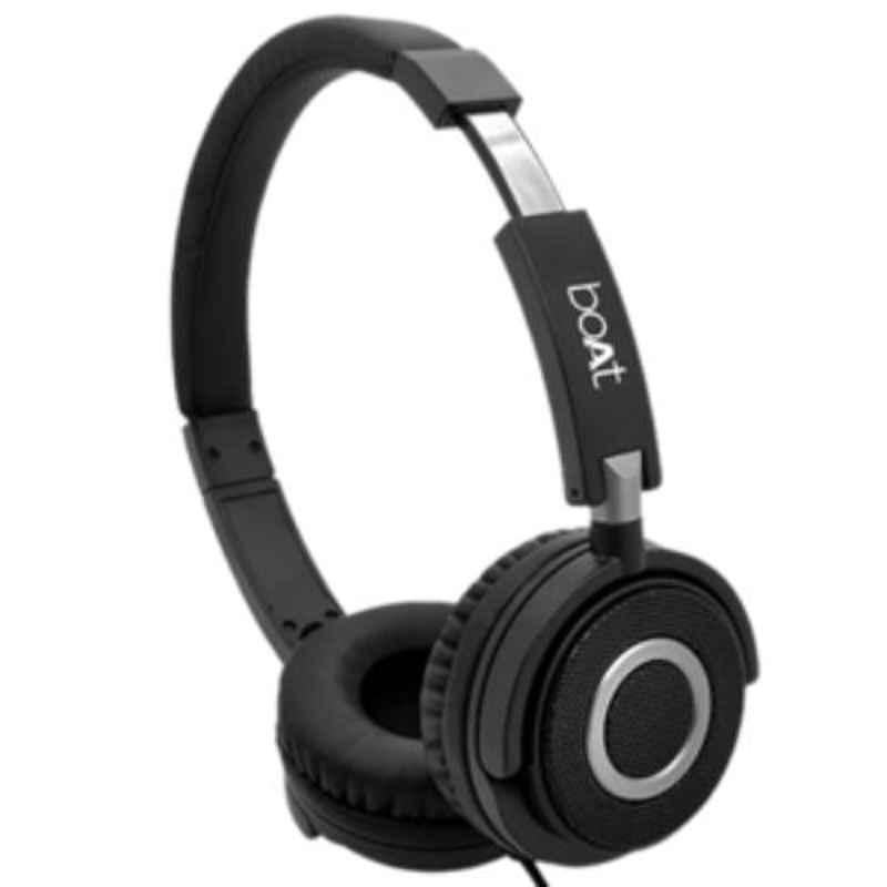 boAt Bassheads 910 Black Wired Headset with Mic