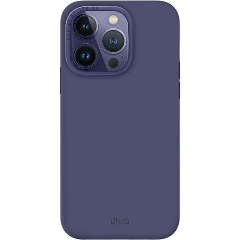 Uniq Hybrid Lino Silicone Fig Purple Case for iPhone 14 Pro Max