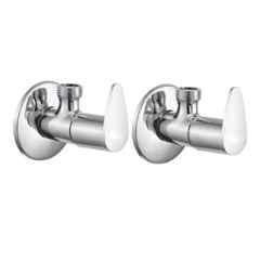 Fastgear Fusion Stainless Steel Silver Chrome Finish Angle Valve, FG3435 (Pack of 2)
