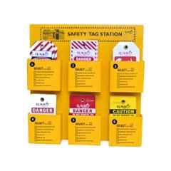 Lukko Safety 6 Holder Safety Tag Station Kit-II, LS-T91