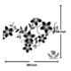 Kayra Decor 54x96 inch PVC Blooming Flowers Wall Design Stencil, KHSNT332