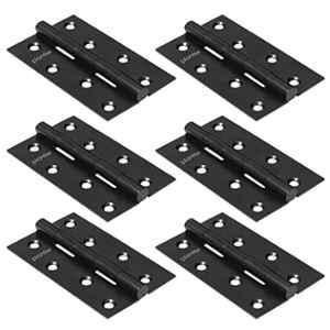 Plantex 4 inch 14 Gauge Stainless Steel Black Door Hinges for Home & Office, APS-6002 (Pack of 6)