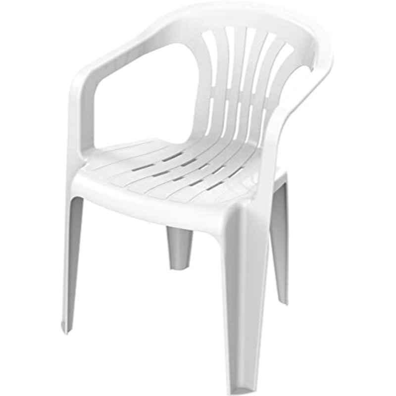 Cosmoplast 75x57x56cm Plastic White Duchess Arm Chair