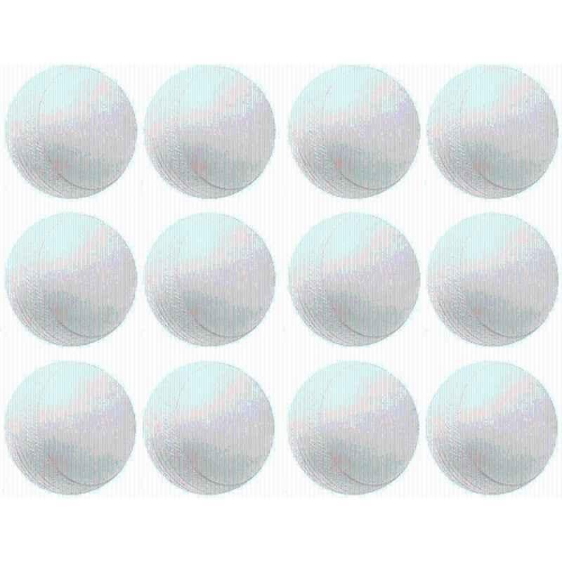 Payal Creation 80g Plastic White & Red Heavy Wind Cricket Training Ball, (Pack of 12)