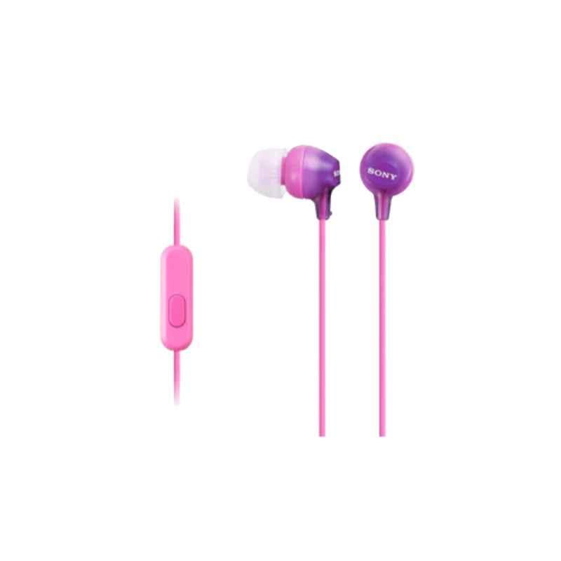 Sony MDR-EX15AP Violet In Ear Wired Headphone with Mic