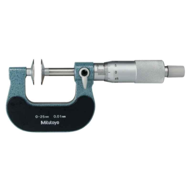 Mitutoyo 0-25mm Rotating Spindle Disk Micrometer, 123-101