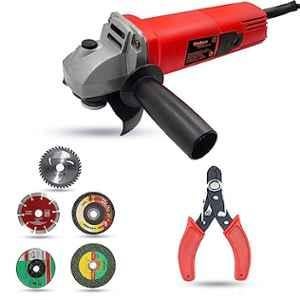 Walkers 800W 4 inch Angle Grinder with 5 Pcs Wheel & Wire Cutter, WKCB487