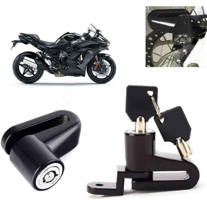 Auto Pearl Steel Black Heavy Duty Anti-Theft Disc Brake Lock for Ninja H2 SX, Lock_408