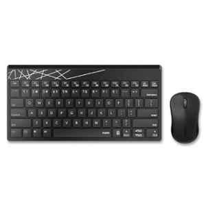 Rapoo 8000S 1300dpi Black Optical Wireless Mouse & Keyboard Combo