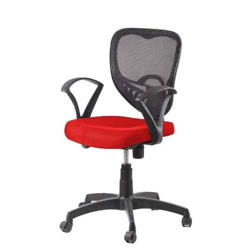 Advanto Red Triangular Mesh Back Workstation Chair, AVPN CR R 027