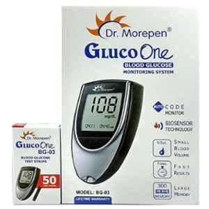 Dr Morepen Dr. Morepen Gluco One BG-03 Multicolour Glucometer with 50 Pcs Strips Set