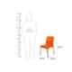 Supreme Hybrid Premium Plastic Orange Chair without Arm (Pack of 4)