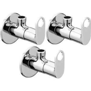 Fastgear Prime Brass Chrome Finish Angle Wall (Pack of 3)