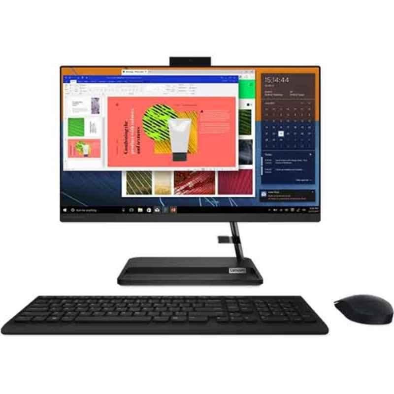 Lenovo Black Desktop with Intel Core i3 1115G4/4GB DDR4/256GB SSD/Window 11 Home & 21.5 inch FHD Display