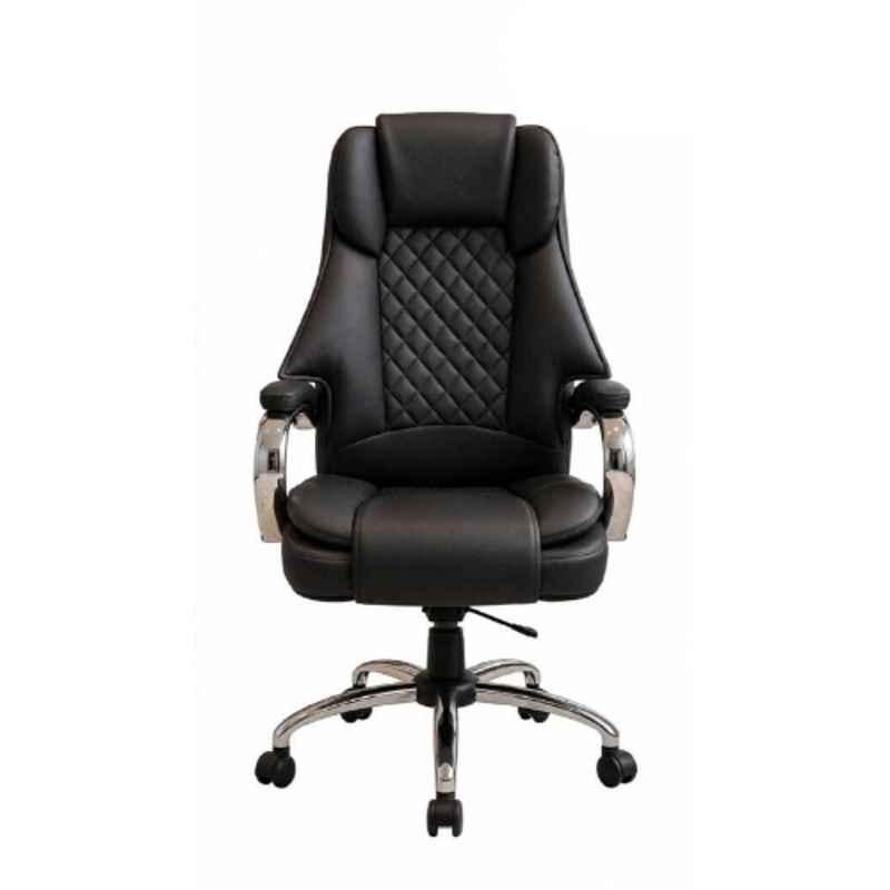 ZRF Leatherette Black High Back Armrest Ergonomic Office Chair, ZRFA05310