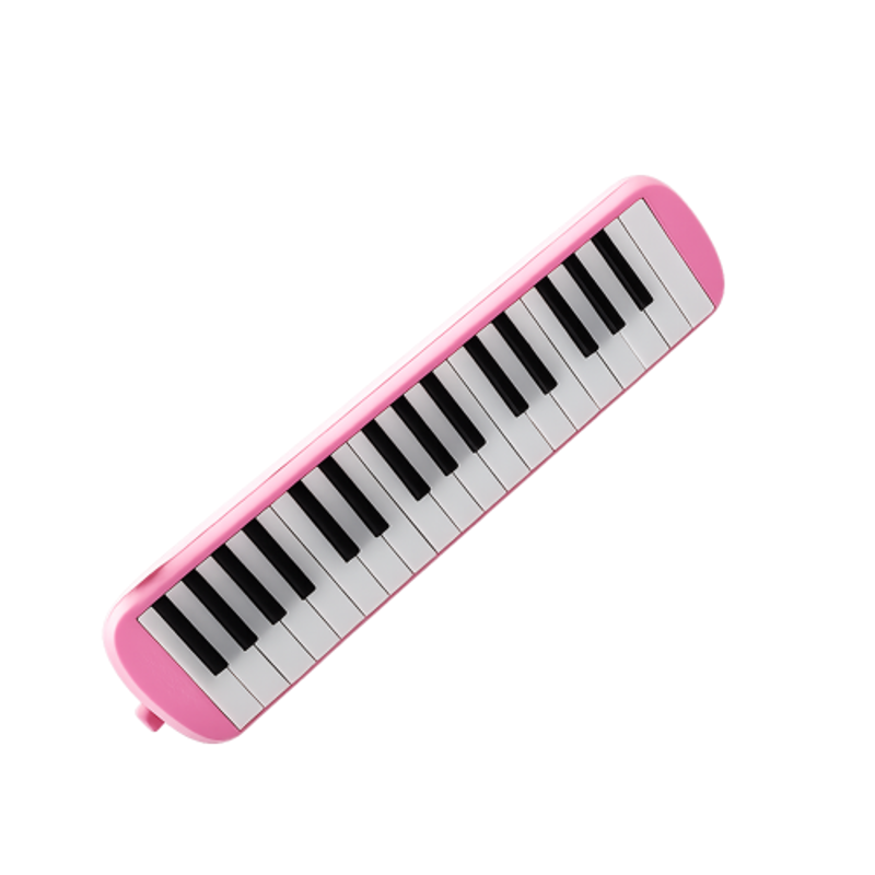 Techno 32 Key Plastic Pink Soprano Melodica Air Piano with Mouthpiece & Carry Case, RJ-MD-32B-Pink