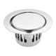 Ruhe 5x5 inch 304 Grade Stainless Steel Round Full Moon Cockroach Drain with Trap, 16-0408-03