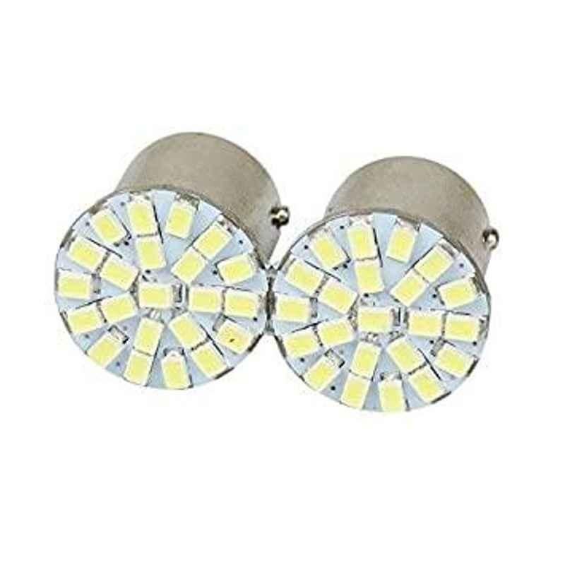 Meenu Arts 22 SMD (White) Led Indicator Bulb Turn Signal Bulb for Hero Passion Pro TR (Pack of 2)