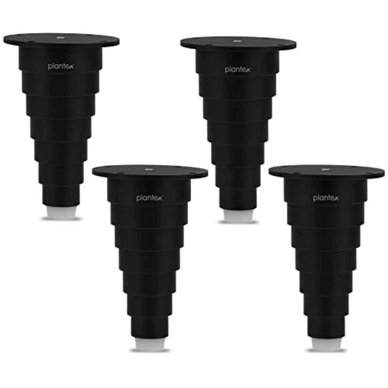 Plantex 4 inch Stainless Steel Black Sofa Leg/Bed Furniture Leg for Home/Furniture Sofa Leg for Table/Support Leg/Furniture Leg (Pack of 4), APS-DTS-66-4IN-BLCK-SOFA-LEG-PAIR-PK-2