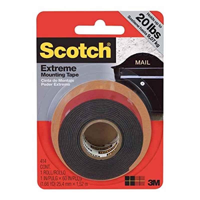 Scotch 414P 1x60 inch Black Extreme Mounting Tape