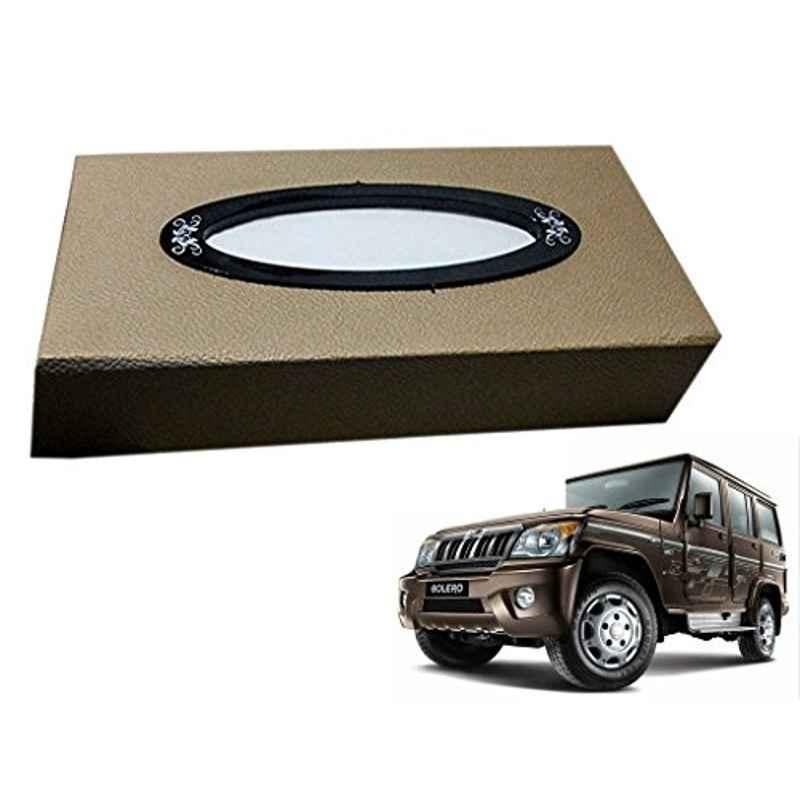 Kozdiko 200 Sheets 100 Pulls Beige Tissue Paper Box for Mahindra Bolero, koz_25210