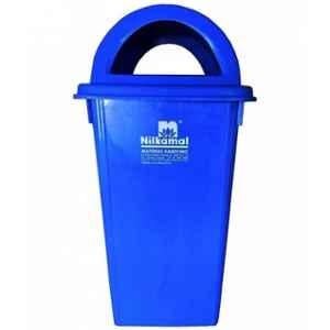 Nilkamal 80 Litre Blue Virgin Plastic Dustbin, RFLB80L1, Dimension: 75x43x43 cm